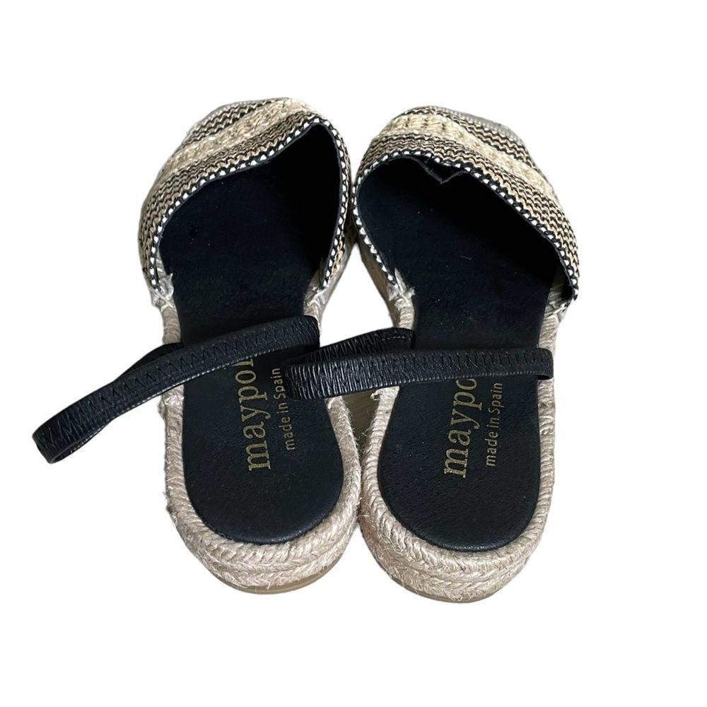 MAYPOL Woven Sling Back Espadrilles Sandals
Black Tan 40 - Picture 6 of 14
